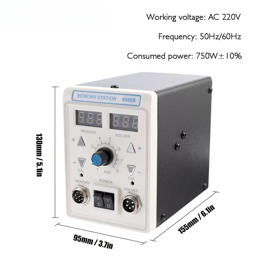 APD-8586B 750W Cyfrowa Stacja  – 2 In 1 Soldering Rework Station 750W recenzja i cena