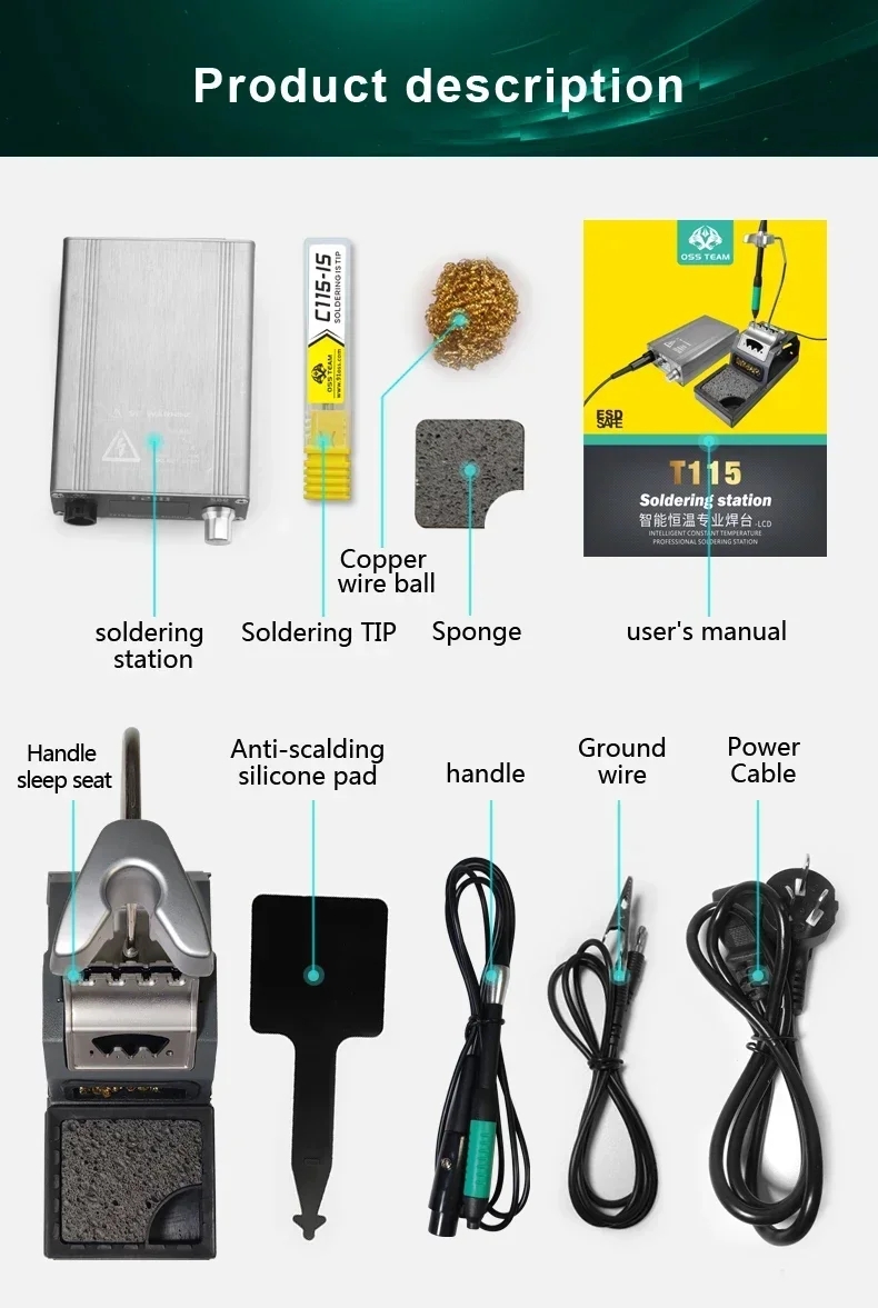 Stacja lutownicza OSS T115 Mic – C115 Nano Soldering Iron Station recenzja i cena