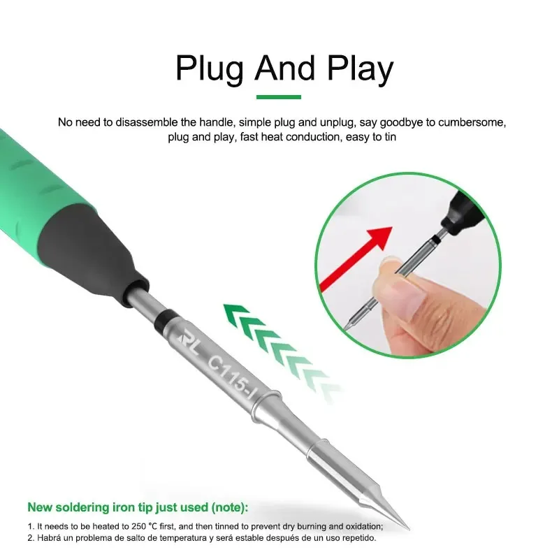 RELIFE C115-K/I/IS – uniwersal – C115 Nano Soldering Iron Station recenzja i cena