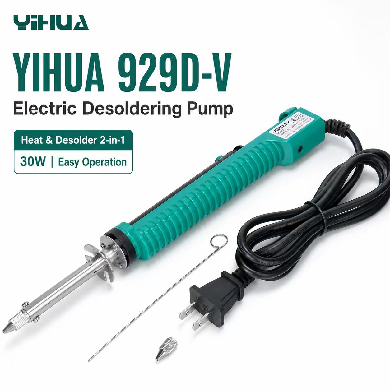 YIHUA 929D‑V 30W 2‑w‑1 Elektry – Desoldering Pump Electric Vacuum Station recenzja i cena